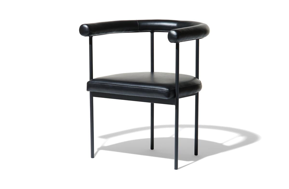 Grafton Dining Chair - Midnight Black Leather Image 2