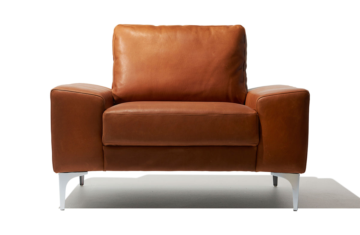 Fable Lounge Chair - Brown Leather Image 1