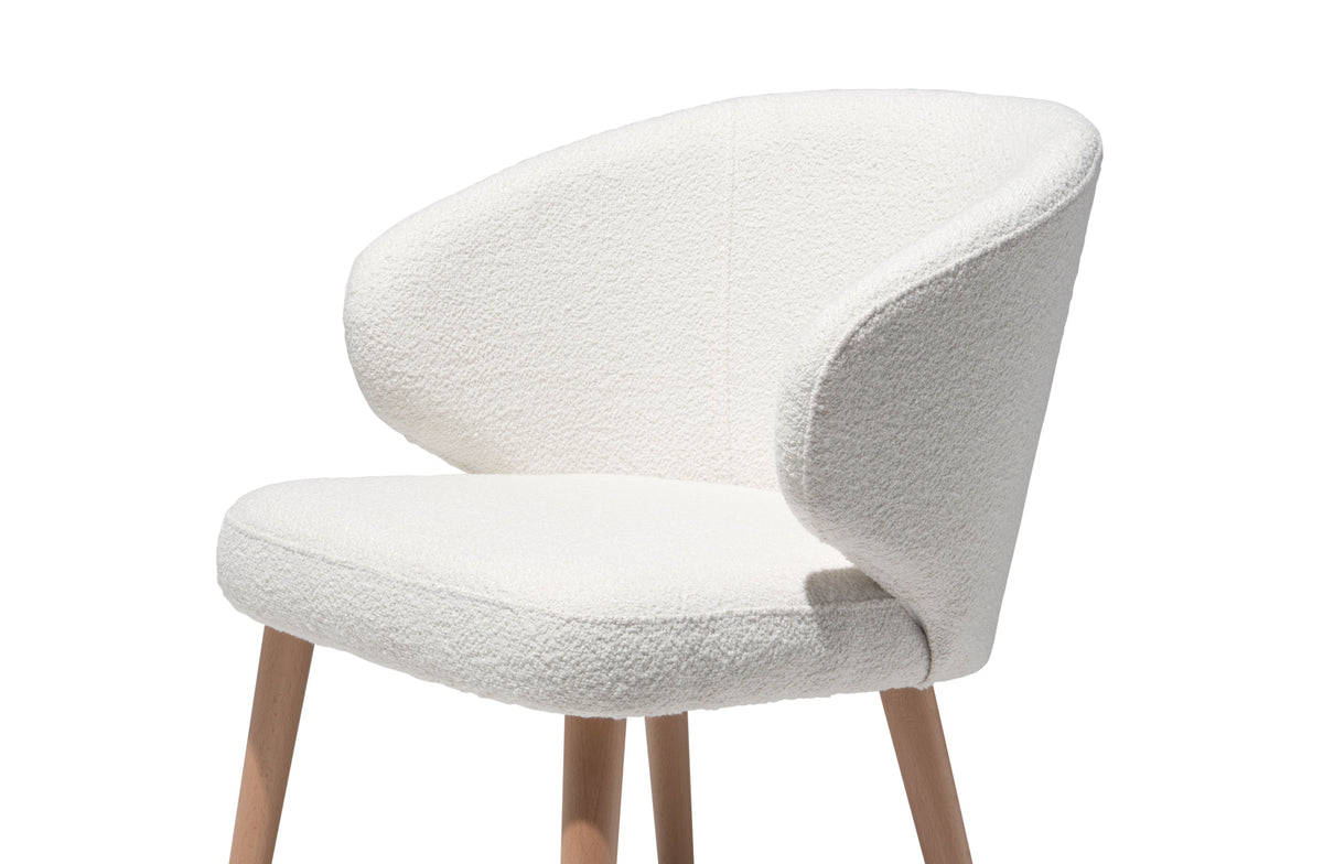Caprice Dining Chair - White Boucle Image 2
