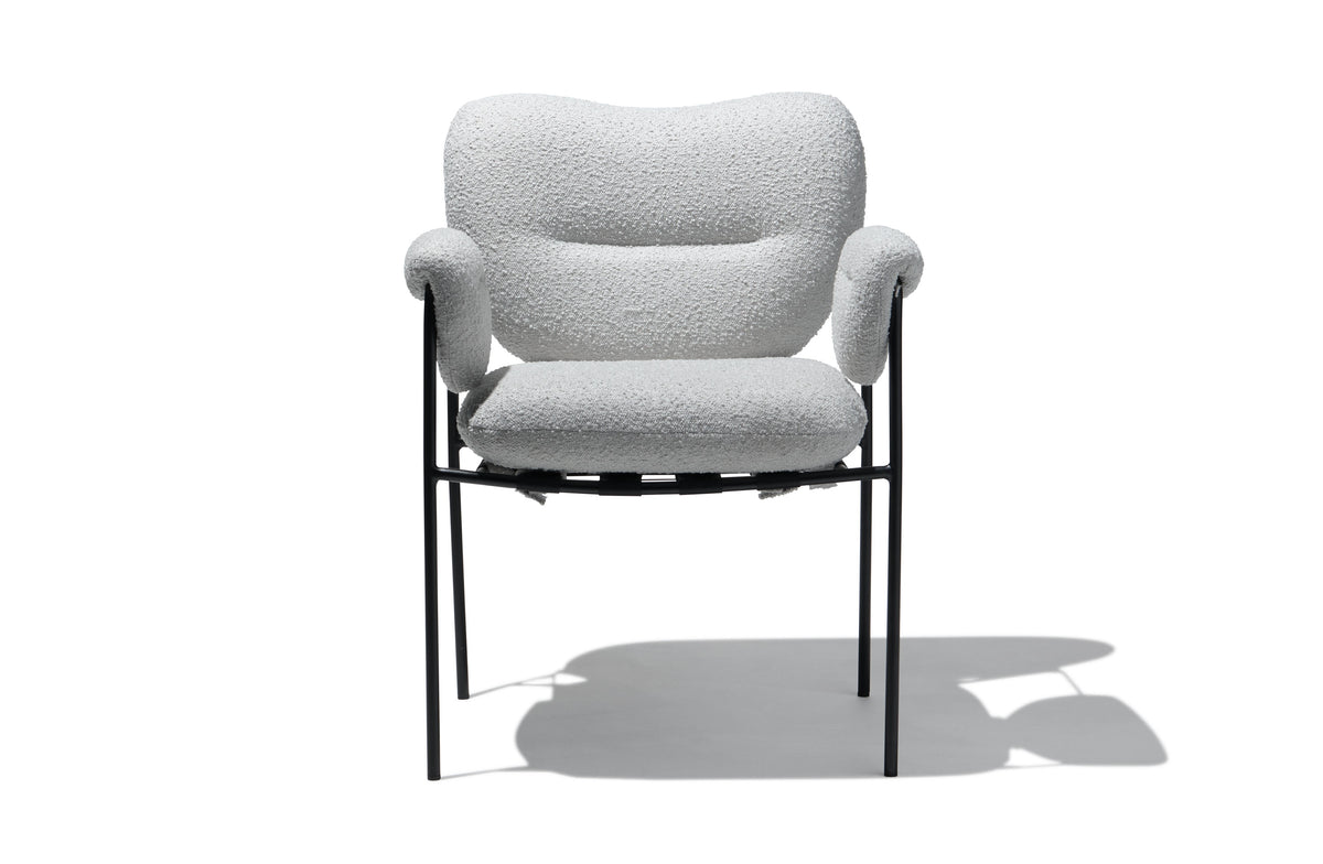 Nova Boucle Dining Chair - White Image 1