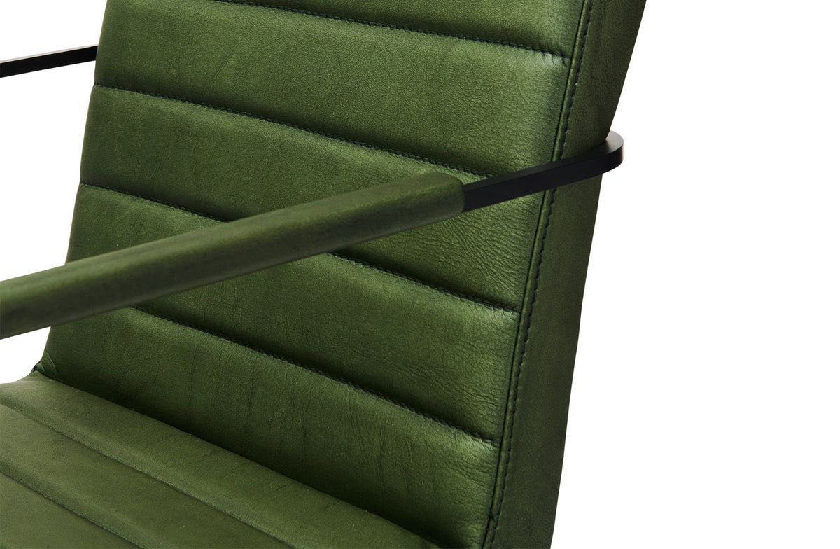 Bayley Leather Armchair - Matte Ocean Leather Image 2