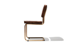 Carlos Leather Dining Chair - Blue Leather