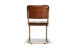 Carlos Leather Dining Chair - Blue Leather