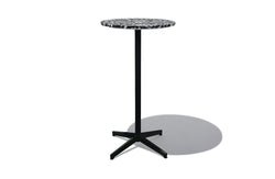 Piazza Bar Table - Tan / White Base