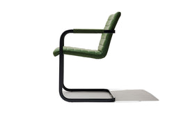 Sable Leather Armchair - Matte Camel Leather