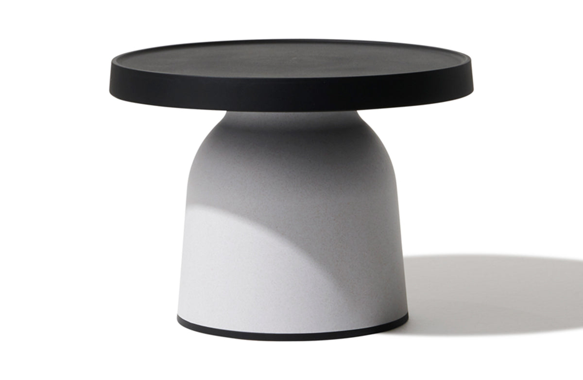 Thick Top Side Table - Black and White Image 1